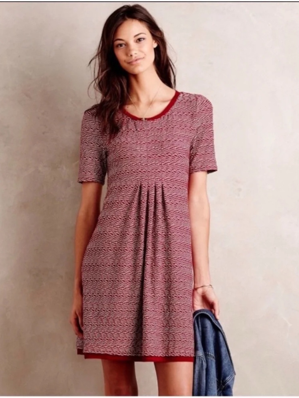 Maeve for Anthropologie Textured Knit Dora Shift Dress, NWOT, size S
